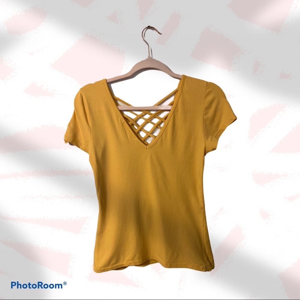 Mustard Yellow Short Sleeved Shirt